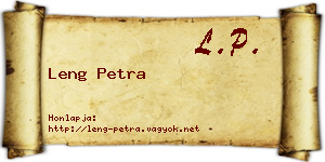 Leng Petra névjegykártya